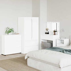 Armoire De Rangement Blanc Brillant 80 X 48 X 57 Cm Vidaxl