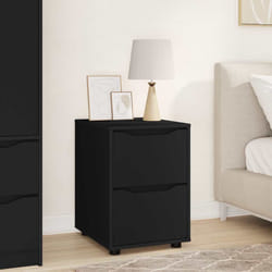 Armoire De Rangement Noir 40 X 48 X 57 Cm Bois D'Ingénierie Vidaxl