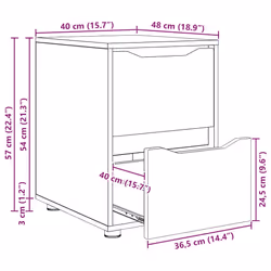 Armoire De Rangement Gris Sonoma 40 X 48 X 57 Cm Vidaxl - Vue supplémentaire 2