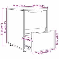 Armoire De Rangement Chêne Artisanal 40 X 48 X 57 Cm Vidaxl - Vue supplémentaire 2