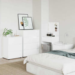 Armoire De Rangement Blanc Brillant 60 X 48 X 81 Cm Vidaxl