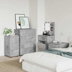 Armoire De Rangement Gris Béton 40 X 48 X 81 Cm Vidaxl