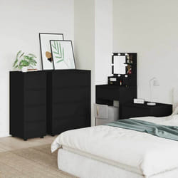 Armoire De Rangement Noir 40 X 48 X 105 Cm Bois D'Ingénierie Vidaxl