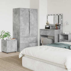 Cabinet De Salle De Bain Gris Béton 40,5 X 40 X 44 Cm Vidaxl
