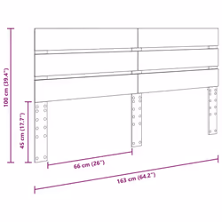 Tête De Lit Bois Ancien 160 Cm Bois D'Ingénierie Vidaxl - Vue supplémentaire 2