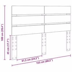 Tête De Lit Chêne Artisanal 150 Cm Bois D'Ingénierie Vidaxl - Vue supplémentaire 2