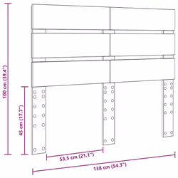 Tête De Lit Chêne Sonoma 135 Cm Bois D'Ingénierie Vidaxl - Vue supplémentaire 2