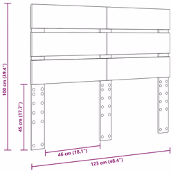 Tête De Lit Chêne Artisanal 120 Cm Bois D'Ingénierie Vidaxl - Vue supplémentaire 2