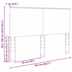 Tête De Lit Gris Béton 160 Cm Bois D'Ingénierie Vidaxl - Vue supplémentaire 2