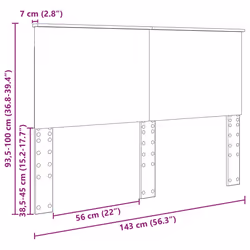 Tête De Lit Chêne Brun 140 Cm Bois D'Ingénierie Vidaxl - Vue supplémentaire 2