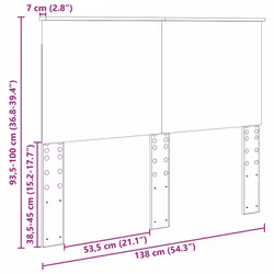 Tête De Lit Chêne Noir 135 Cm Bois D'Ingénierie Vidaxl - Vue supplémentaire 2