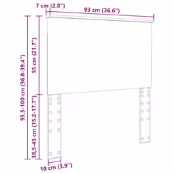 Tête De Lit Gris Sonoma 90 Cm Bois D'Ingénierie Vidaxl - Vue supplémentaire 2
