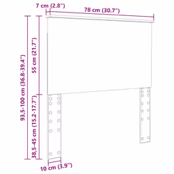 Tête De Lit Avec Tête De Lit Blanc 75 Cm Bois D'Ingénierie Vidaxl - Vue supplémentaire 2