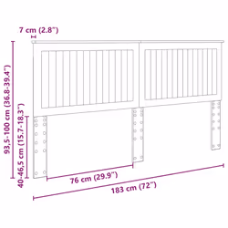Tête De Lit Bois Ancien 180 Cm Bois D'Ingénierie Vidaxl - Vue supplémentaire 2