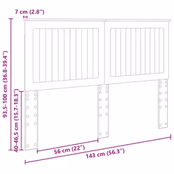 Tête De Lit Bois Ancien 140 Cm Bois D'Ingénierie Vidaxl - Vue supplémentaire 2