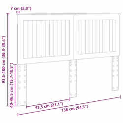 Tête De Lit Chêne Noir 135 Cm Bois D'Ingénierie Vidaxl - Vue supplémentaire 2
