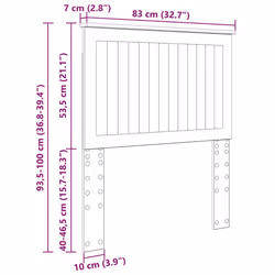 Tête De Lit Blanc Brillant 80 Cm Bois D'Ingénierie Vidaxl - Vue supplémentaire 2