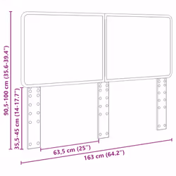 Tête De Lit Gris Béton 160 Cm Bois D'Ingénierie Vidaxl - Vue supplémentaire 2