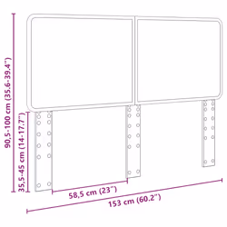 Tête De Lit Chêne Brun 150 Cm Bois D'Ingénierie Vidaxl - Vue supplémentaire 2
