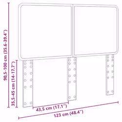 Tête De Lit Chêne Sonoma 120 Cm Bois D'Ingénierie Vidaxl - Vue supplémentaire 2