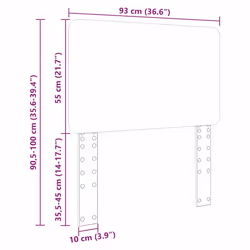 Tête De Lit Avec Tête De Lit Chêne Noir 90 Cm Bois D'Ingénierie Vidaxl - Vue supplémentaire 2