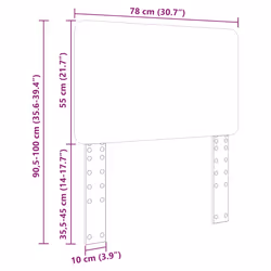Tête De Lit Blanc Brillant 75 Cm Bois D'Ingénierie Vidaxl - Vue supplémentaire 2