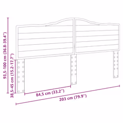 Tête De Lit Gris Béton 200 Cm Bois D'Ingénierie Vidaxl - Vue supplémentaire 2