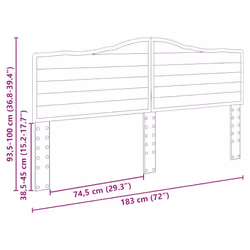 Tête De Lit Chêne Fumé 180 Cm Bois D'Ingénierie Vidaxl - Vue supplémentaire 2