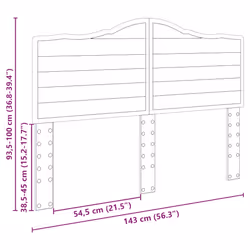 Tête De Lit Chêne Sonoma 140 Cm Bois D'Ingénierie Vidaxl - Vue supplémentaire 2