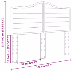 Tête De Lit Chêne Noir 135 Cm Bois D'Ingénierie Vidaxl - Vue supplémentaire 2