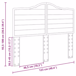 Tête De Lit Avec Tête De Lit Blanc 120 Cm Bois D'Ingénierie Vidaxl - Vue supplémentaire 2