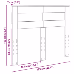 Tête De Lit Bois Ancien 120 Cm Bois D'Ingénierie Vidaxl - Vue supplémentaire 2