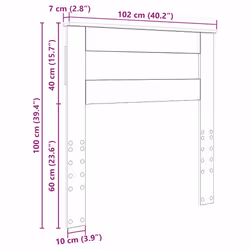 Tête De Lit Chêne Artisanal 100 Cm Bois D'Ingénierie Vidaxl - Vue supplémentaire 2