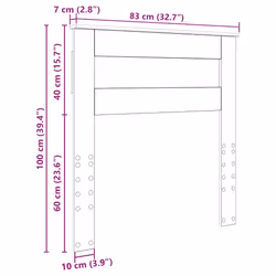 Tête De Lit Chêne Sonoma 80 Cm Bois D'Ingénierie Vidaxl - Vue supplémentaire 2