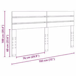 Tête De Lit Bois Ancien 180 Cm Bois D'Ingénierie Vidaxl - Vue supplémentaire 2
