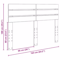 Tête De Lit Chêne Sonoma 160 Cm Bois D'Ingénierie Vidaxl - Vue supplémentaire 2