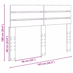 Tête De Lit Chêne Artisanal 140 Cm Bois D'Ingénierie Vidaxl - Vue supplémentaire 2