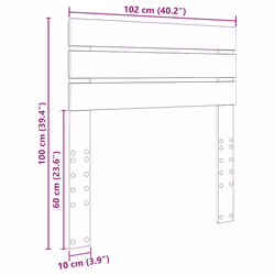 Tête De Lit Chêne Fumé 100 Cm Bois D'Ingénierie Vidaxl - Vue supplémentaire 2