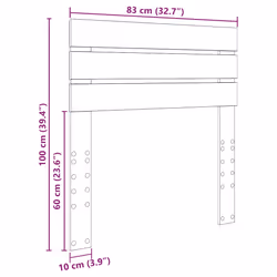 Tête De Lit Avec Tête De Lit Gris Béton 80 Cm Bois D'Ingénierie Vidaxl - Vue supplémentaire 2