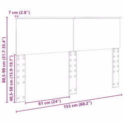 Tête De Lit Chêne Brun 150 Cm Bois D'Ingénierie Vidaxl - Vue supplémentaire 2