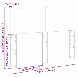 Tête De Lit Blanc Brillant 135 Cm Bois D'Ingénierie Vidaxl - Vue supplémentaire 2