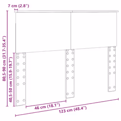 Tête De Lit Chêne Fumé 120 Cm Bois D'Ingénierie Vidaxl - Vue supplémentaire 2