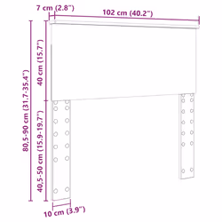 Tête De Lit Blanc Brillant 100 Cm Bois D'Ingénierie Vidaxl - Vue supplémentaire 2