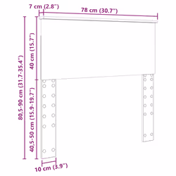 Tête De Lit Chêne Artisanal 75 Cm Bois D'Ingénierie Vidaxl - Vue supplémentaire 2