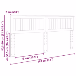 Tête De Lit Gris Béton 180 Cm Bois D'Ingénierie Vidaxl - Vue supplémentaire 2