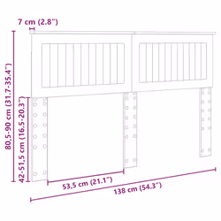 Tête De Lit Chêne Sonoma 135 Cm Bois D'Ingénierie Vidaxl - Vue supplémentaire 2