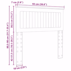 Tête De Lit Avec Tête De Lit Gris Béton 90 Cm Bois D'Ingénierie Vidaxl - Vue supplémentaire 2