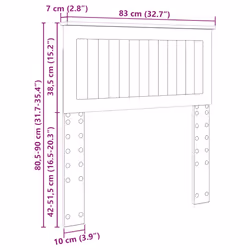 Tête De Lit Chêne Artisanal 80 Cm Bois D'Ingénierie Vidaxl - Vue supplémentaire 2