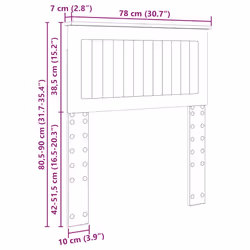Tête De Lit Avec Tête De Lit Chêne Noir 75 Cm Bois D'Ingénierie Vidaxl - Vue supplémentaire 2