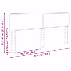 Tête De Lit Avec Tête De Lit Blanc 200 Cm Bois D'Ingénierie Vidaxl - Vue supplémentaire 2